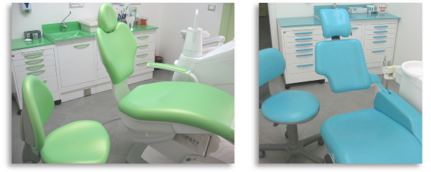 poltrona verde e celeste nella sala operativa dello studio dentistico minutella di Bagheria poltrona verde e celeste nella sala operativa dello studio dentistico minutella di Bagheria